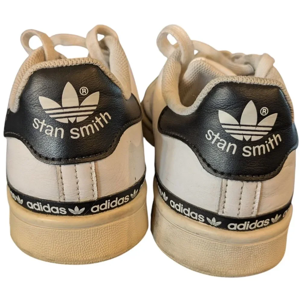 Adidas Stan Smith Branding Strip Sneakers Womens 8.5 White Leather Shoes FV7304